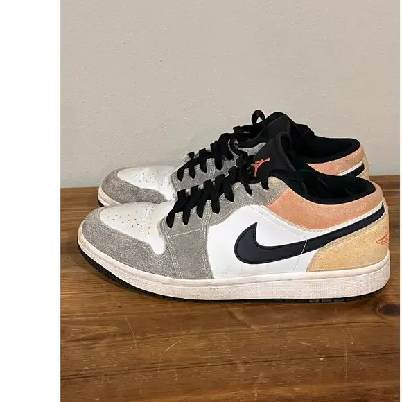 Air Jordan 1 Low SE Flight Club Men’s Size 9 Black Grey Suede Athletic Sneakers - Picture 5 of 11